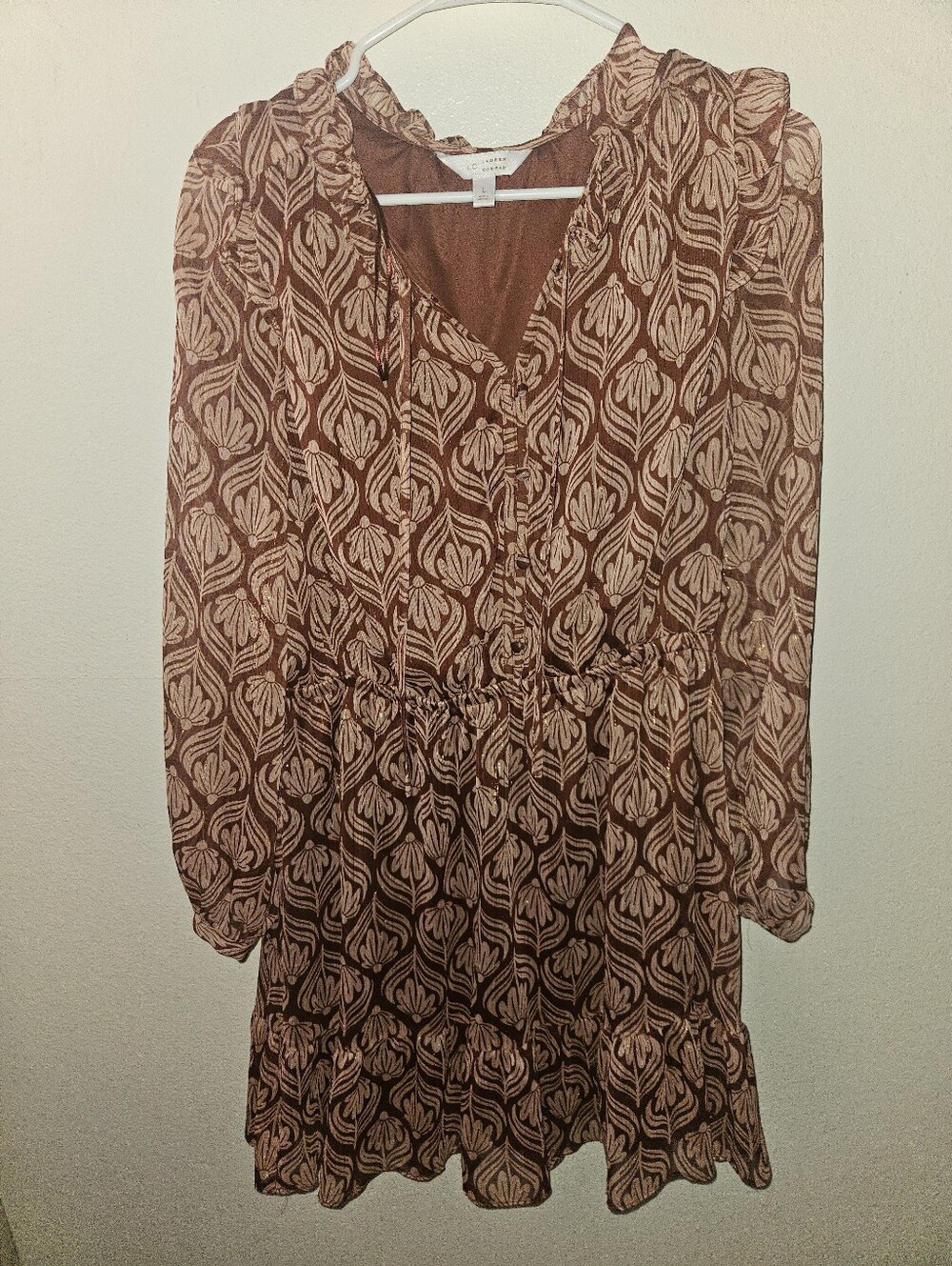 Lauren Conrad Womans Long Sleeve Dress Size L